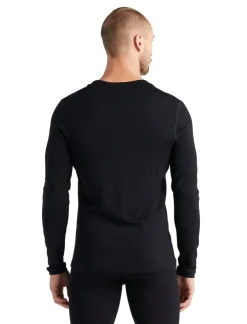 T-Shirts & Baselayers-Icebreaker Mens 260 Tech Long Sleeved Crewe Top - Black