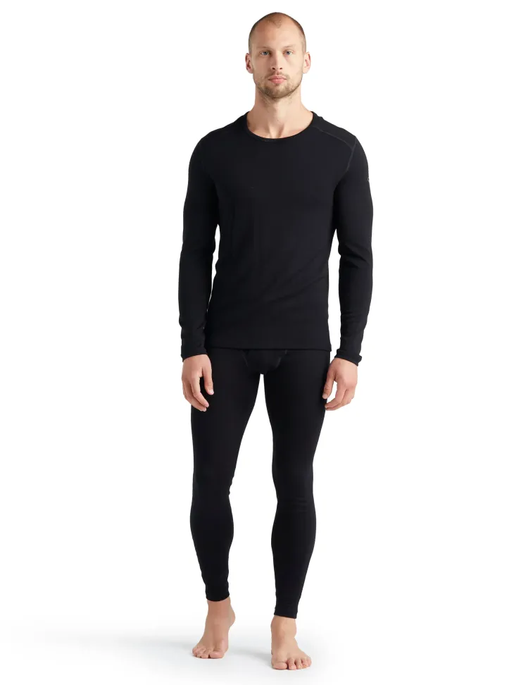T-Shirts & Baselayers-Icebreaker Mens 260 Tech Long Sleeved Crewe Top - Black