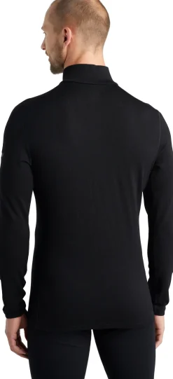T-Shirts & Baselayers-Icebreaker Mens 260 Tech LS Half Zip Top - Black