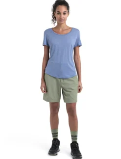 T-Shirts & Baselayers-Icebreaker Womens Merino 125 Cool-Lite Sphere III SS Scoop Tee - Kyanite