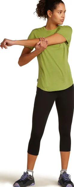 T-Shirts & Baselayers-Icebreaker Womens Merino 125 Cool-Lite Sphere III SS Tee - Olive