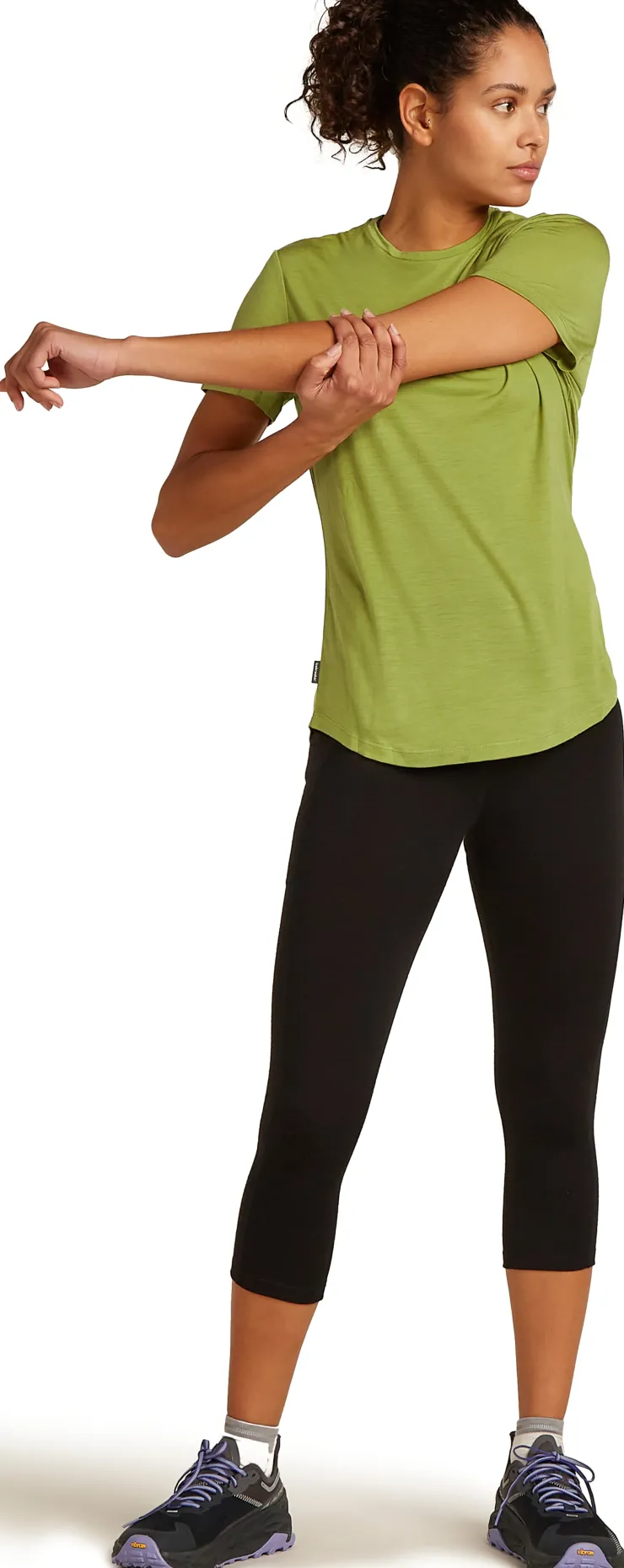 T-Shirts & Baselayers-Icebreaker Womens Merino 125 Cool-Lite Sphere III SS Tee - Olive