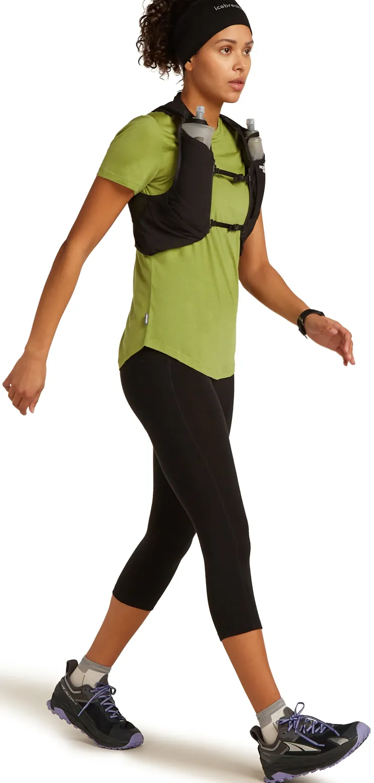 T-Shirts & Baselayers-Icebreaker Womens Merino 125 Cool-Lite Sphere III SS Tee - Olive