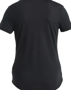 T-Shirts & Baselayers-Icebreaker Womens Merino 125 Cool-Lite Sphere III SS Scoop Tee - Black