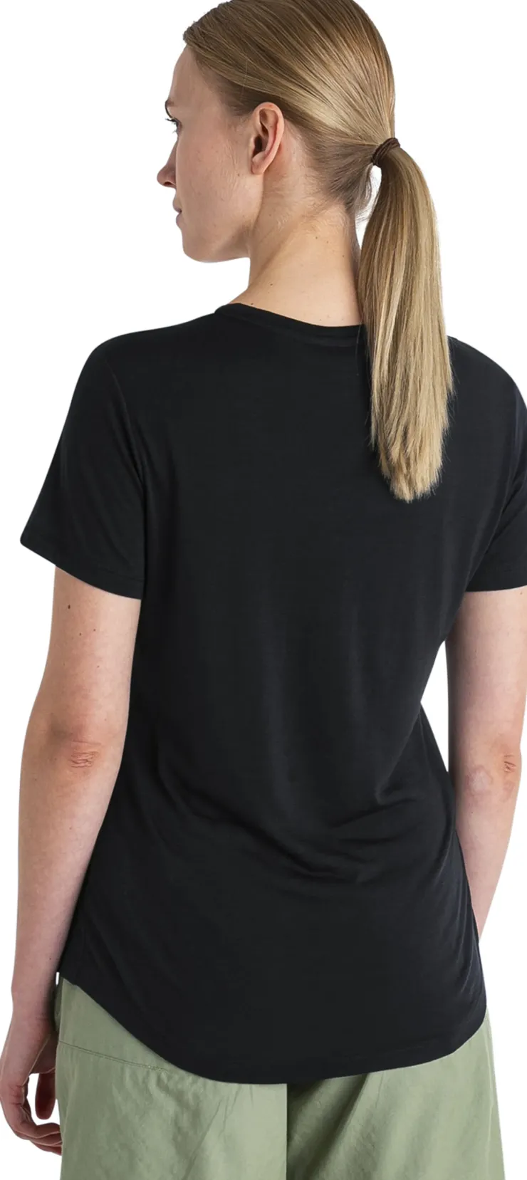 T-Shirts & Baselayers-Icebreaker Womens Merino 125 Cool-Lite Sphere III SS Scoop Tee - Black