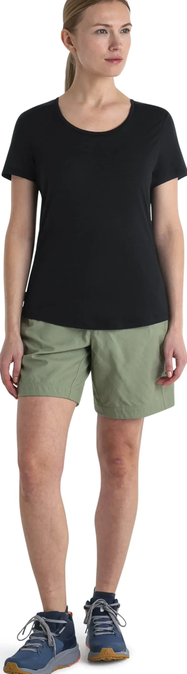 T-Shirts & Baselayers-Icebreaker Womens Merino 125 Cool-Lite Sphere III SS Scoop Tee - Black
