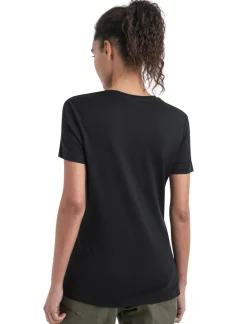 T-Shirts & Baselayers-Icebreaker Womens Merino 150 Tech Lite III SS Tee - Black