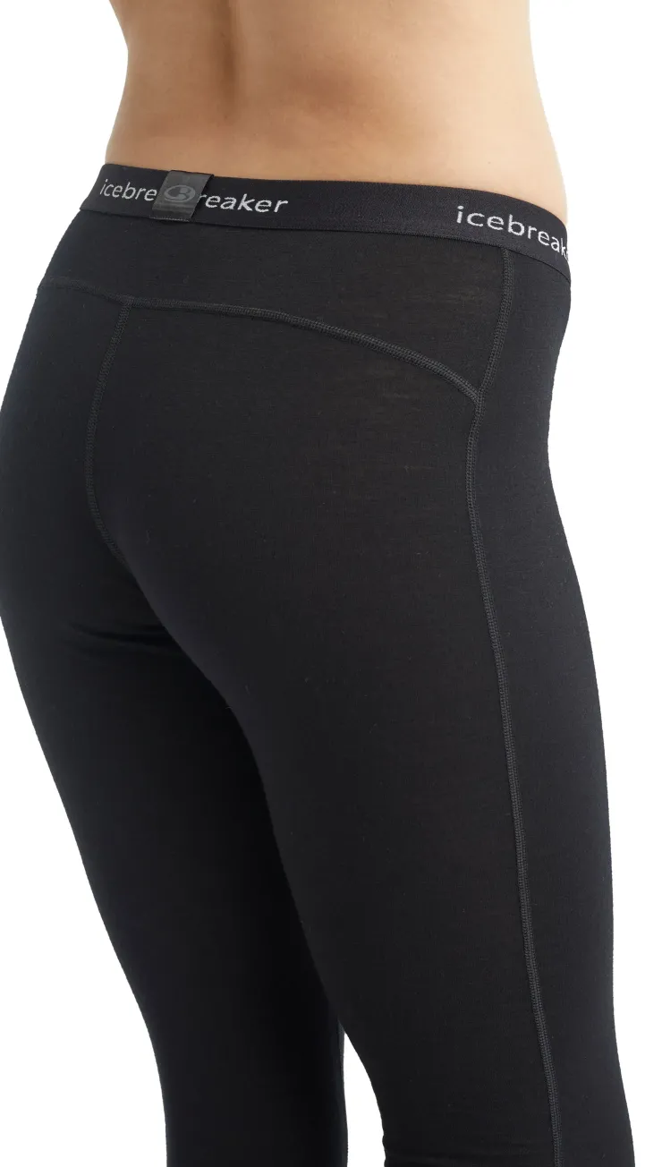 Trousers & Leggings-Icebreaker Womens 200 Oasis Leggings - Black