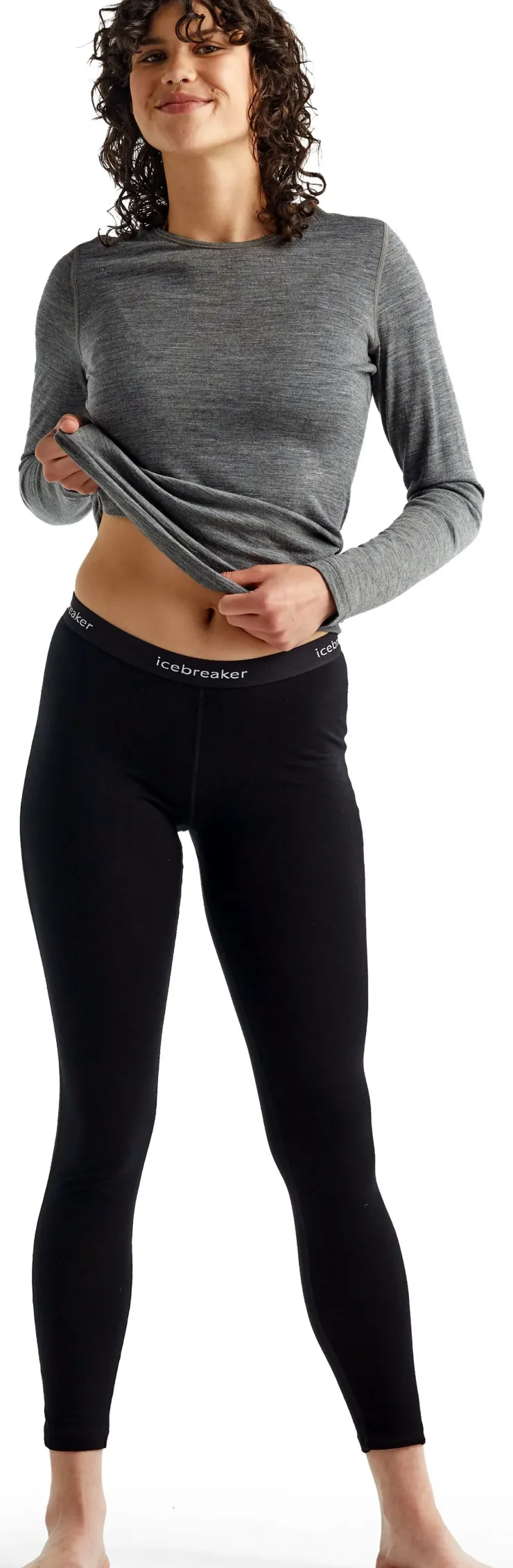 Trousers & Leggings-Icebreaker Womens 200 Oasis Leggings - Black