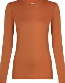 T-Shirts & Baselayers-Icebreaker Womens 200 Oasis LS Crewe Top - Dusty Clay