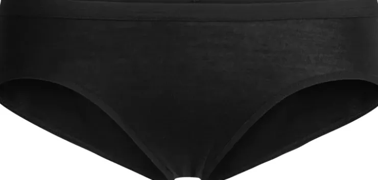 Underwear-Icebreaker Womens Siren Hipkini Briefs - Black