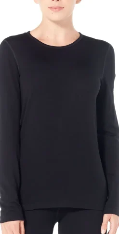 T-Shirts & Baselayers-Icebreaker Womens 260 Tech LS Crewe - Midnight Navy