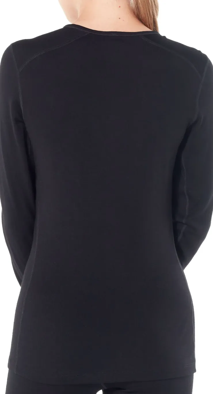 T-Shirts & Baselayers-Icebreaker Womens 260 Tech LS Crewe - Midnight Navy