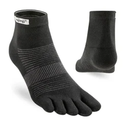 Socks|Socks-Injinji Unisex Run Lightweight Mini Crew Toe Socks - Black