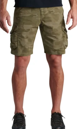 Shorts-Kuhl Mens Ambush Cargo Shorts - Green Camo