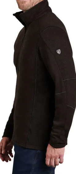 Fleece & Mid Layer-Kuhl Mens Interceptr 1/4 Zip Fleece - Charcoal