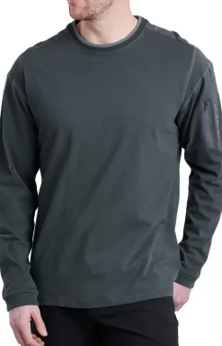 Fleece & Mid Layer-Kuhl Mens Kommando Crew - Carbon