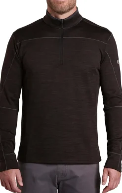 Fleece & Mid Layer-Kuhl Mens Ryzer Sweater - Black Coffee