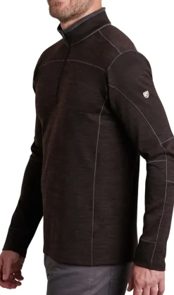 Fleece & Mid Layer-Kuhl Mens Ryzer Sweater - Black Coffee