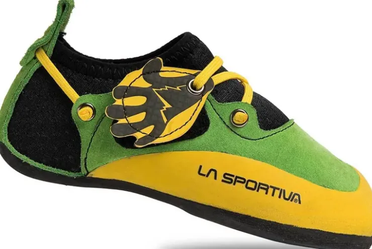 Climbing Shoes|Junior Shoes-La Sportiva Kids Stickit Climbing Shoes - Lime-Yellow
