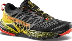 Hiking Shoes & Boots|Running Shoes-La Sportiva Mens Akasha II Running Shoe - Black-Yellow