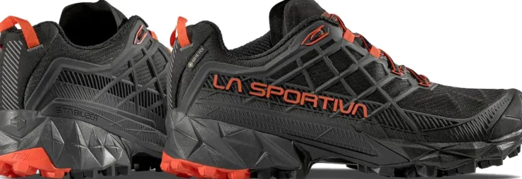 Hiking Shoes & Boots|Walking Shoes-La Sportiva Mens Akyra II GTX Shoes - Black-Cherry Tomato