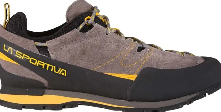 Hiking Shoes & Boots|Approach Shoes-La Sportiva Mens Boulder X Approach Shoes - Grey-Yellow