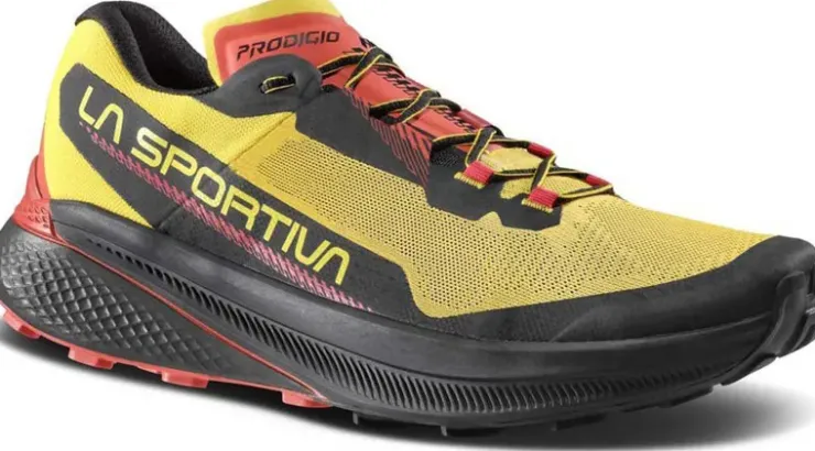 Hiking Shoes & Boots|Running Shoes-La Sportiva Mens Prodigio Trail Running Shoe - Yellow-Black