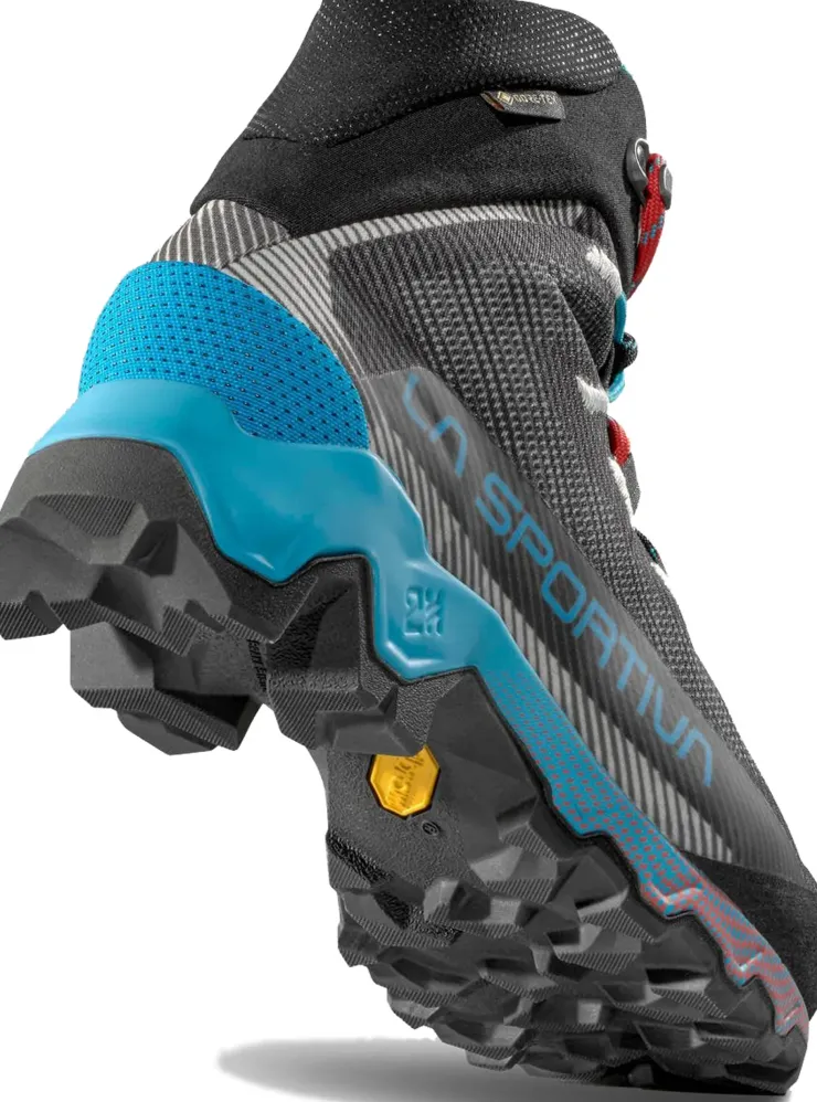 Hiking Shoes & Boots|Hiking Boots-La Sportiva Womens Aequilibrium Hike GTX Boots - Carbon-Malibu Blue