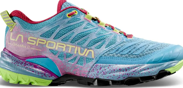 Hiking Shoes & Boots|Running Shoes-La Sportiva Womens Akasha II Running Shoe - Topaz-Red Plum