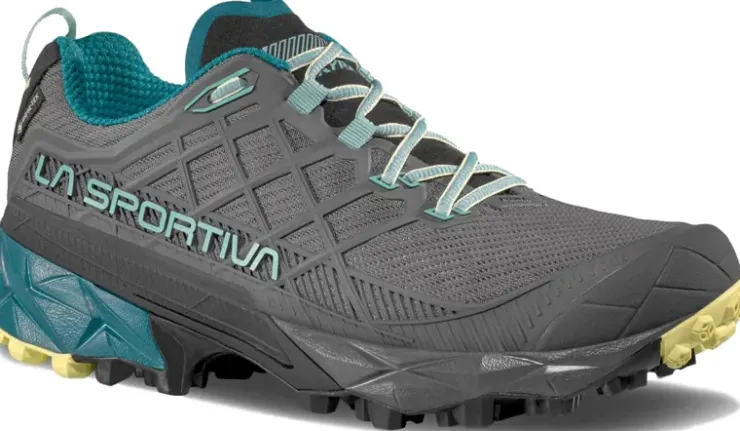 Hiking Shoes & Boots|Running Shoes-La Sportiva Womens Akyra II GTX Shoe - Carbon-Juniper
