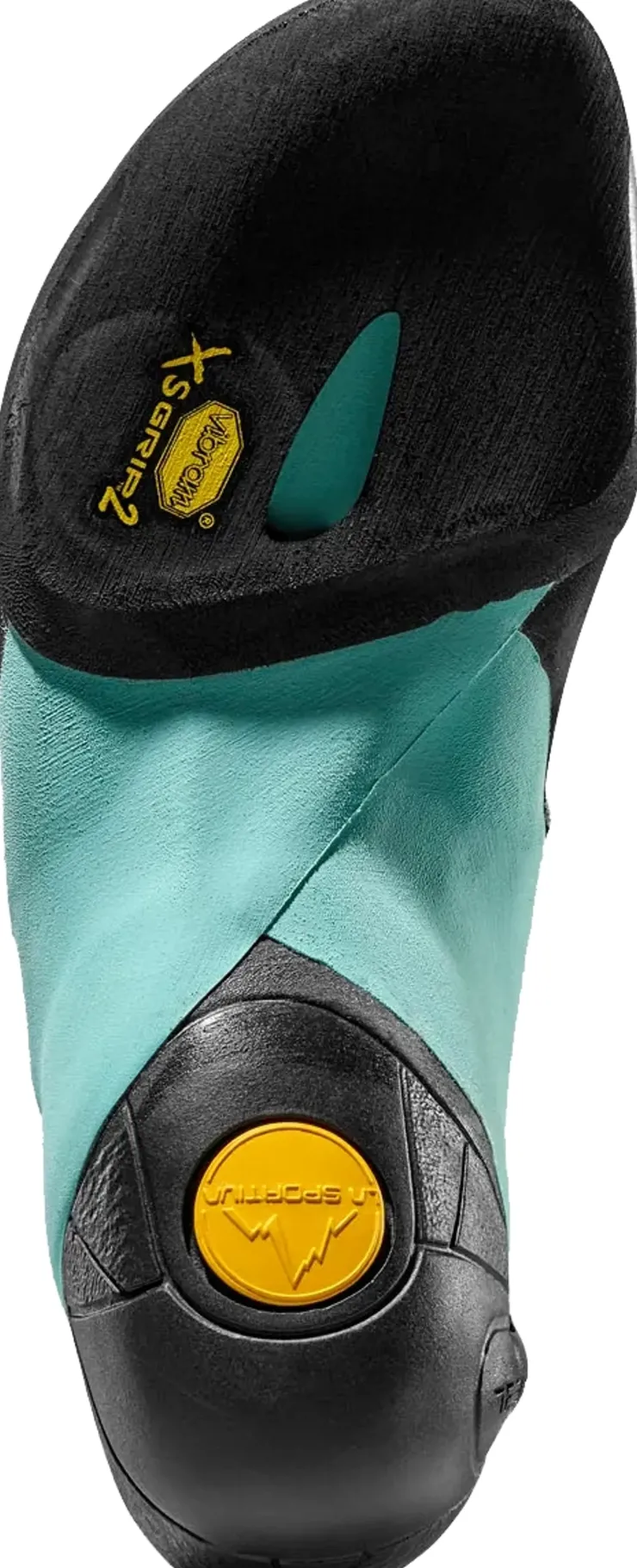 Climbing Shoes|All Round Shoes-La Sportiva Womens Skwama Vegan Climbing Shoe - Carbon-Turquoise