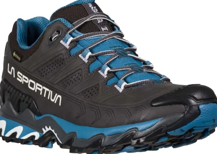 Walking Shoes-La Sportiva Womens Ultra Raptor II Leather GTX Shoes - Carbon-Atlantic