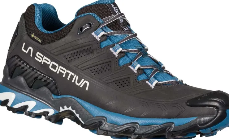 Walking Shoes-La Sportiva Womens Ultra Raptor II Leather GTX Shoes - Carbon-Atlantic