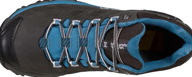 Walking Shoes-La Sportiva Womens Ultra Raptor II Leather GTX Shoes - Carbon-Atlantic