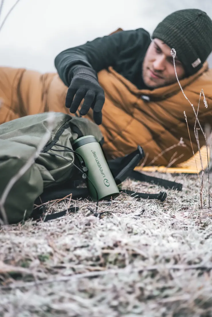 Coffee Mugs & Flasks-Lifeventure Thermal Mug - Matt Khaki
