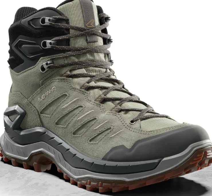Hiking Shoes & Boots|Mid Height Boots-Lowa Mens Innovo GTX Mid Boots - Seaweed-Dune