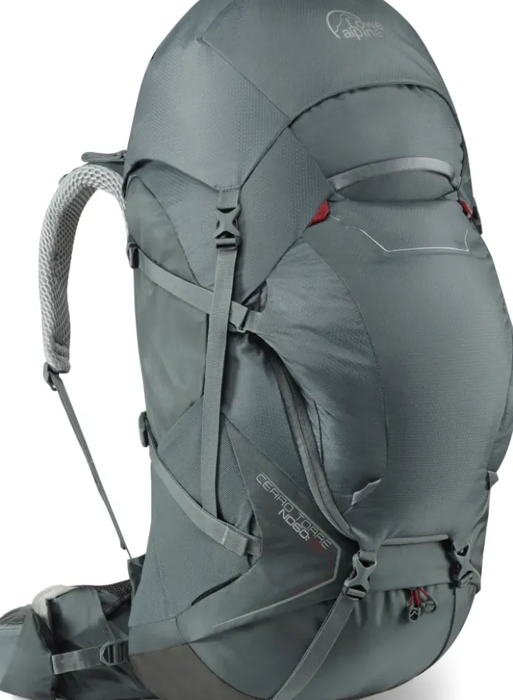 Backpacking Packs-Lowe Alpine Womens Cerro Torre ND60:80 Rucksack - Slate