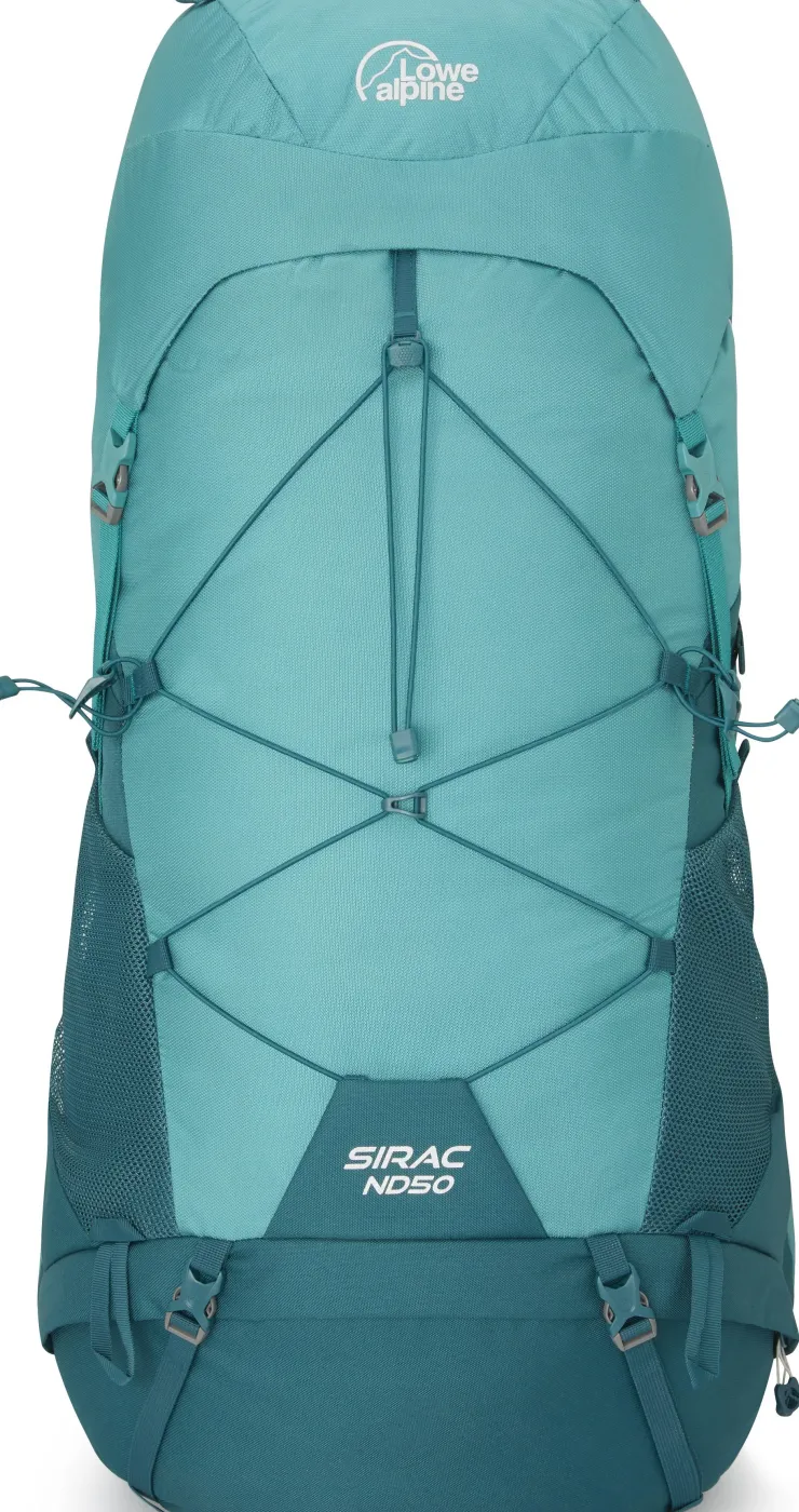 Backpacking Packs-Lowe Alpine Womens Sirac ND50 Rucksack - Sagano Green-Storm Green