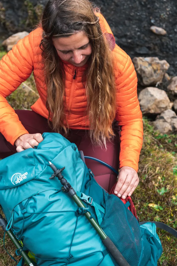 Backpacking Packs-Lowe Alpine Womens Sirac ND40 Rucksack - Sagano Green-Storm Green