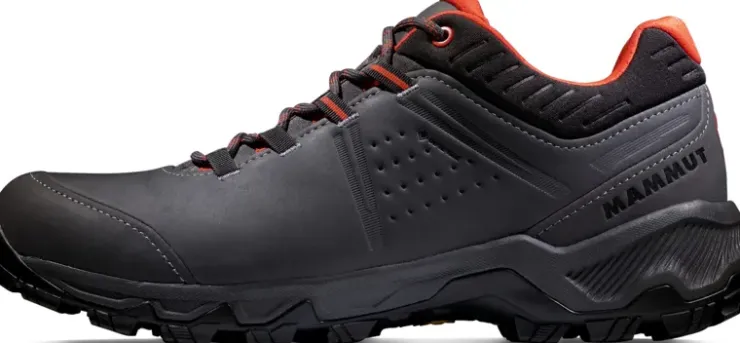 Hiking Shoes & Boots|Walking Shoes-Mammut Mens Mercury IV Low GTX Shoes - Titanium-Hot Red