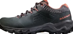Hiking Shoes & Boots|Walking Shoes-Mammut Womens Nova IV Low GTX Shoes - Black-Apricot Brandy