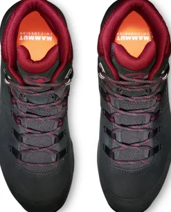 Hiking Shoes & Boots|Mid Height Boots-Mammut Womens Nova IV Mid GTX Boots - Black-Blood Red