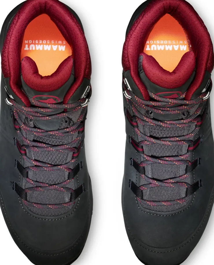 Hiking Shoes & Boots|Mid Height Boots-Mammut Womens Nova IV Mid GTX Boots - Black-Blood Red