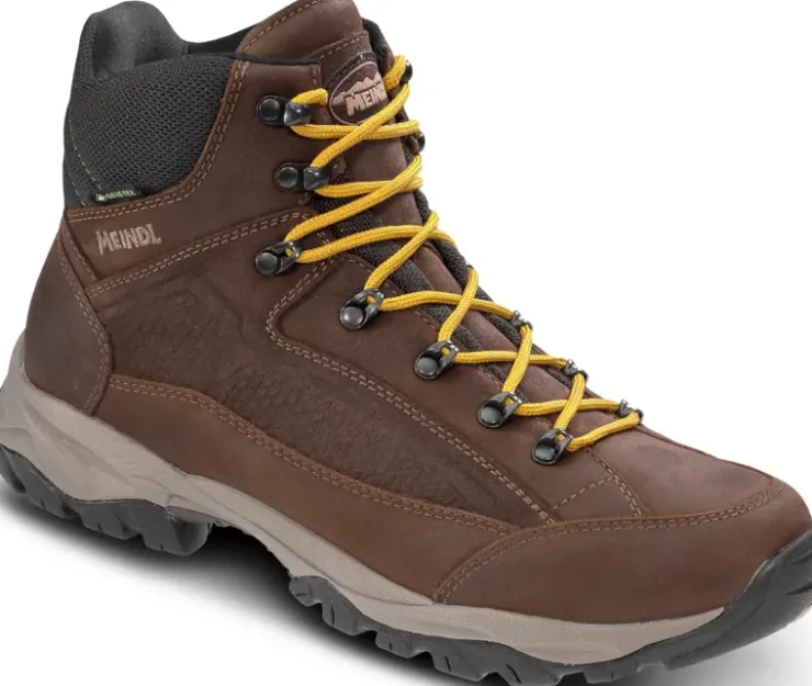Hiking Shoes & Boots|Hiking Boots-Meindl Mens Baltimore GTX Boot - Chestnut-Mustard Yellow
