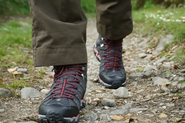 Hiking Shoes & Boots|Mid Height Boots-Meindl Mens Respond Mid II GTX Boots - Graphite-Red