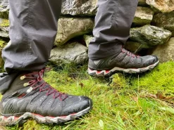 Hiking Shoes & Boots|Mid Height Boots-Meindl Mens Respond Mid II GTX Boots - Graphite-Red