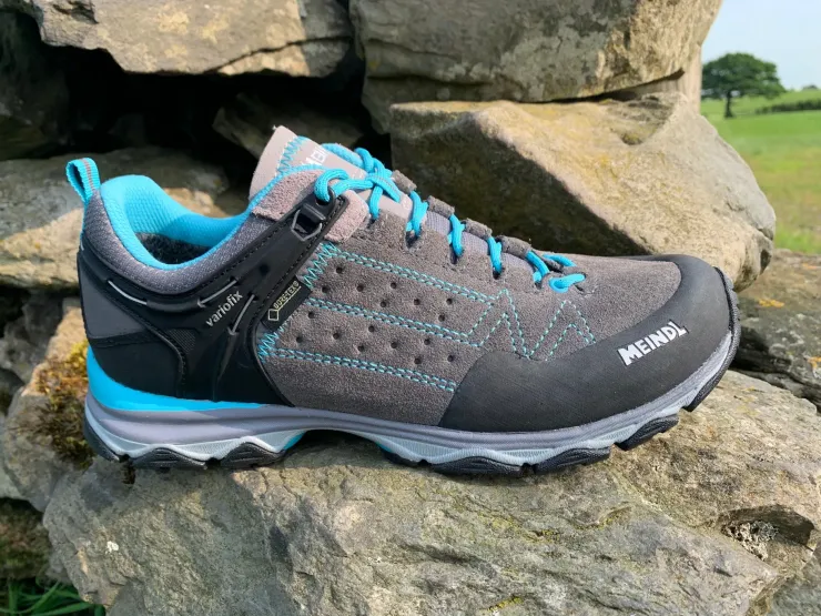 Hiking Shoes & Boots|Walking Shoes-Meindl Womens Ontario GTX Shoes - Grey-Azure
