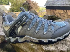 Hiking Shoes & Boots|Walking Shoes-Meindl Womens Respond GTX Shoes - Graphite-Sky