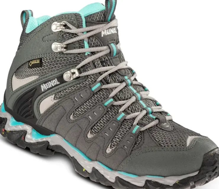 Hiking Shoes & Boots|Mid Height Boots-Meindl Womens Respond Mid II GTX Boots - Anthracite-Turquoise